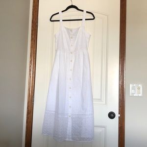 J crew white midi dress